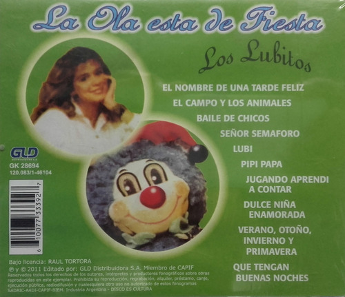 Flavia Palmiero La Ola Verde Esta De Fiesta Cd Los Lubitos Mercado Libre