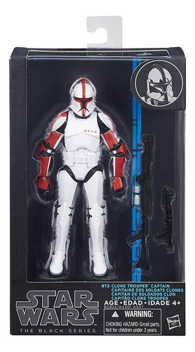 Clone Trooper Captain #13 Black Series 6¨ Rojo Phase 1