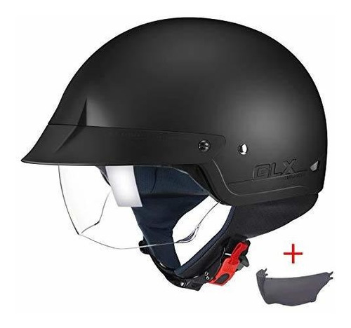 Glx Cruiser Scooter Motocicleta Medio Casco Aprobado Por Dot