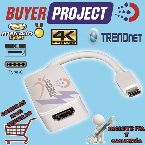 Imagen 2 de 7 de Adaptador De Video Externo Usb-c A Hdmi Trendnet 1080p 4k