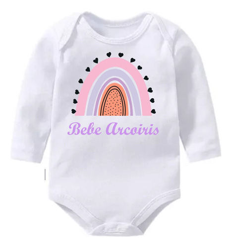 Body Bebe Arcoíris, Rainbow, Manga Larga, Diseños Varios.