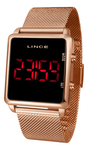 Relógio Feminino Lince Mdr4596l Pxrx Digital Rose 50m