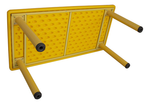 Mesa Rectangular Infantil Amarillo Con 6 Sillas Envío Gratis