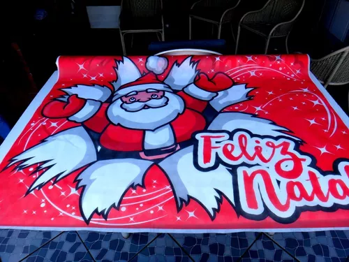 Painel TNT Natal Ho Ho Ho Papai Noel Sino 1,40x1,03m - 01 un