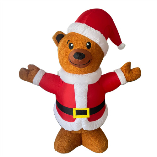 Inflable Premium Oso De Peluche Santa Navideño 1.90 M