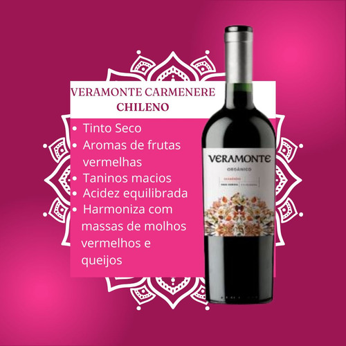 Vinho Tinto Seco Veramonte Carmenere Orgânico Chileno