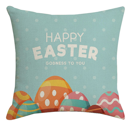 Fundas De Cojín Happy Easter Egg De 45 X 45 Cm Para Sofá Thr