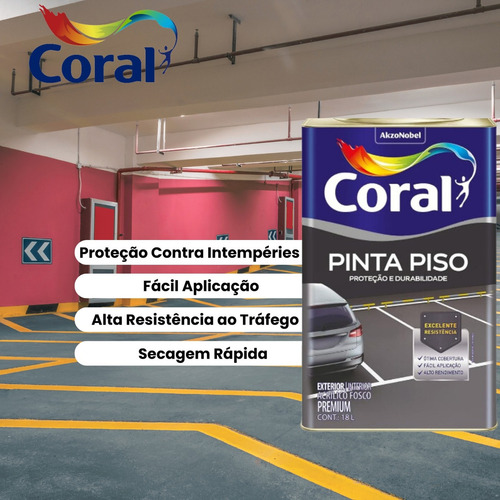 1un Tinta Pinta Piso Fosco Premium Exterior A Cor Cor Branco