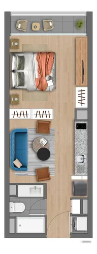 Placilla 76 - Departamento Studio, Estación Central