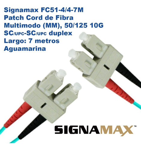 Signamax Fc51-4/4 7m Patch Cord Fibra Mm 50/125 Sc-sc Duplex