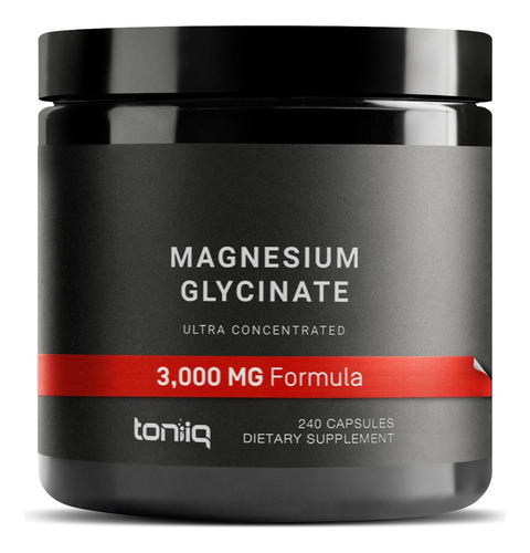 Glicinato De Magnesio 3000 Mg Toniiq 240 Cápsulas