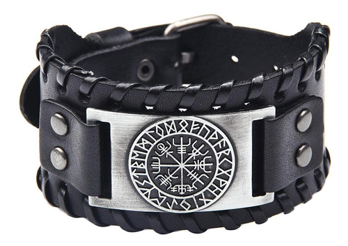 Cuerda Trenzada Vikinga Para Hombre Pulsera De Cuero