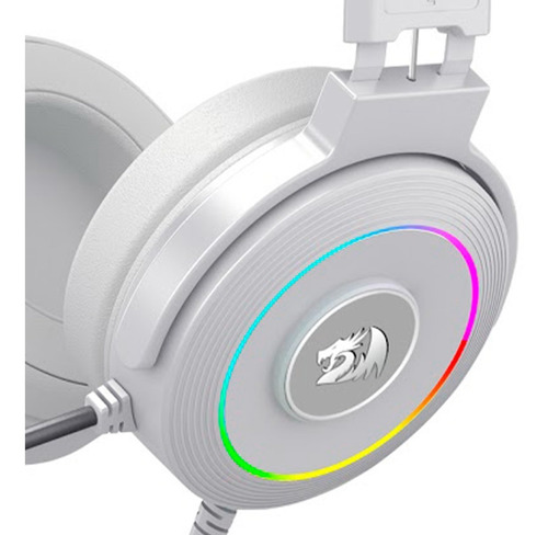 Imagen 5 de 5 de Auricular Gamer Redragon H320 Lamia 2 White Rgb Blanco 7.1