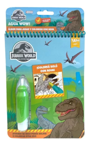 Agua Wow Jurassic World Colorea Solo Con Agua Tapimovil