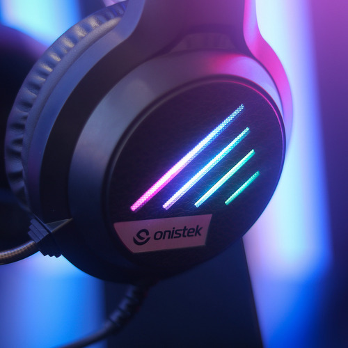Headset Gamer Rgb Estéreo Microfone P3 Usb Para Pc Ps4 Note Cor Preto