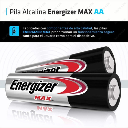 Imagen 3 de 10 de Pilas Aa Energizer Max Alcalina Pack 4 Unidades