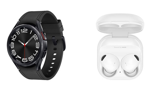 Galaxy Watch6 Classic 43mm Grafite + Galaxy Buds2 Pro Branco