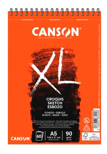 Canson Xl Croquera Croquis A5 14 X 21 Cm 90 G/m2