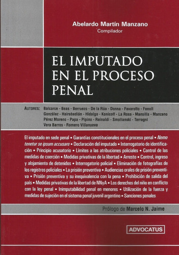 El Imputado En El Proceso Penal Manzano