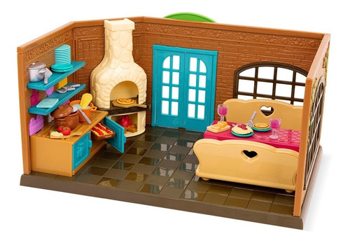 Lil Woodzeez Set De Restaurante Con Accesorios Comidas Ed