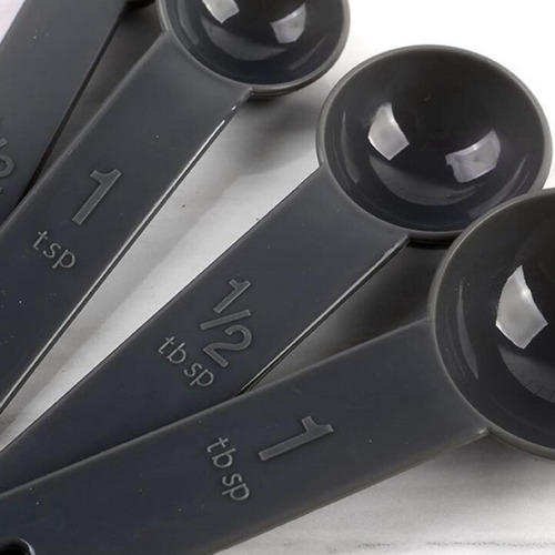4 Conjunto De Cucharas Y Tazas Medidoras En Tono 4 Piezas