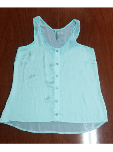 Camisola Sin Mangas Verde Agua Talle M  Annao