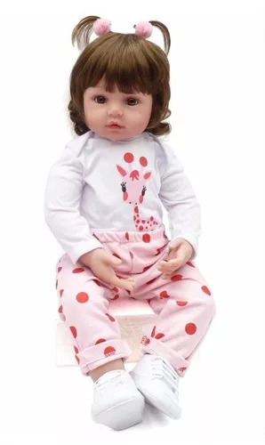 Boneca Bebe Reborn Yasmin Linda Flor Cegonha Reborn Dolls Mais 24  Acessórios 48cm - Chic Outlet - Economize com estilo!