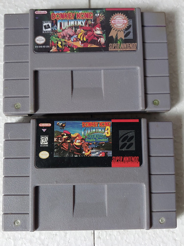Donkey Kong Country & Donkey Kong Country 3 Para Super Nes (Usado)