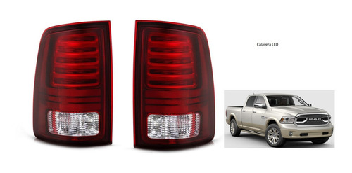 Par Calavera Dodge Ram 1500 2013 2014 2015 2016 C/led F/rojo