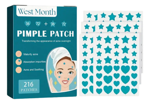 Parches Estrella Star Anti Acne Espinillas Granos Face Patch