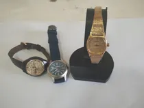 Comprar Lote De 3 Relógios De Pulso Marca Citizen-timex