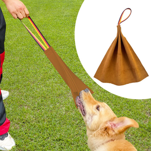 Dog Tug Interactive Play Puppy Trainig Toy Tug Tug Marrón