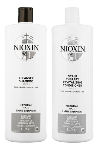 Nioxin-1 Shampoo 1000ml + Acondicionador Cabello Natural