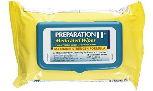 Preparación H Medicated Wipes 48 Ea (pack De 3).