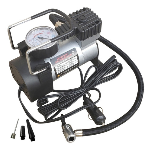 Imagen 8 de 10 de Compresor Aire 1 Piston Cilindro 12v Metal Auto Bici Bolso