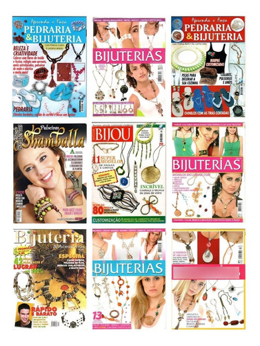 Kit 9 Revistas  Bijuterias