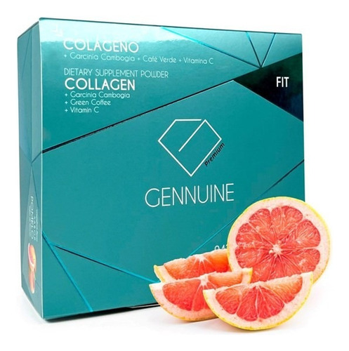 Suplemento en polvo Genniune  Antiage + Fit Colageno hidrolizado bebible colágeno hidrolizado sabor pomelo en caja 15 un pack x 4 u