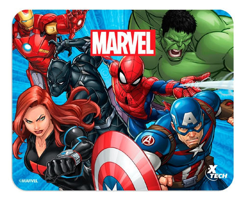 Mouse Pad Xtech Marvel Avengers Goma Antideslizante Infantil