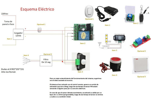 Alarma De Proximidad De 1 A 10m Con Pulsador Inalambrico