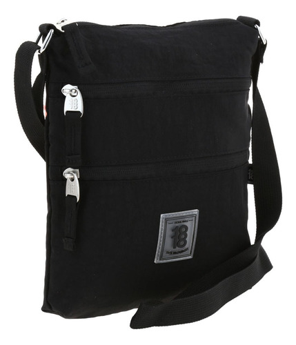 Crossbody Negro Con Triple Cierre 1818 Zilp