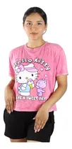 Comprar Polo Topsportfitnes Corto Ovsize Hello Kitty Rosa Pack 2 Uni