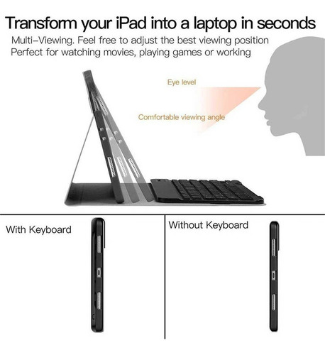 De Funda Teclado Retroiluminado Para Huawei Mediapad T5 10.1