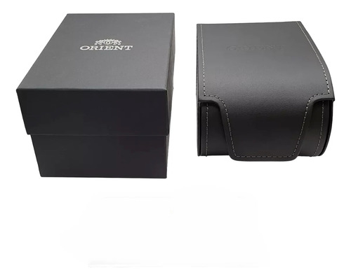 Relógio Orient St Elite Air Solartech Mpsnc007 P2px Correia Preto Bisel Preto Fundo Preto
