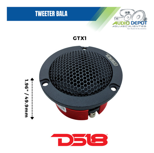 Tweeter Bala De Compresión 3 PuLG 240w Max Ds18 Gtx1 1pz