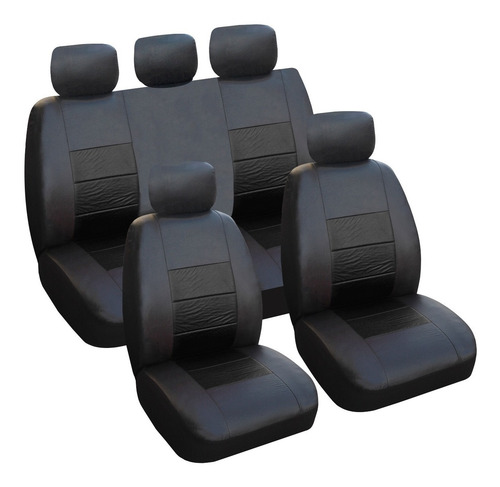Imagen 1 de 9 de Fundas Cubre Asientos Auto Acolchada Impermeable Simil Cuero