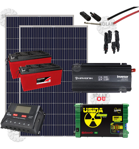 Kit Painel Solar 560w P/ Geladeira Ou Freezer Até 40kwh/mês 