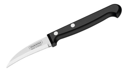 Tramontina cuchillo cocina legumbres torneador 6,8cm acero inoxidable ultracorte color negro