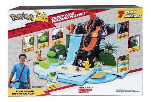 Conjunto de brinquedos Pokémon Carry Case Volcano