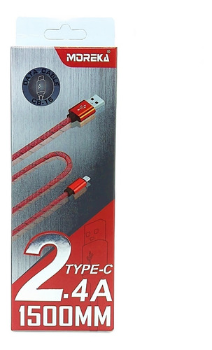 Cable Turbo Tipo C Reforzado Moreka Calidad De Original 2.4a