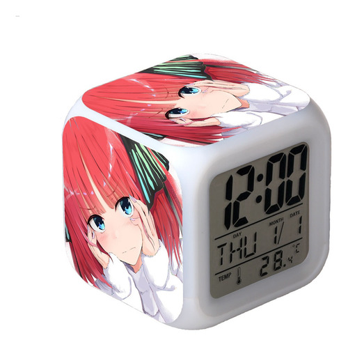 Reloj Despertador, Lámpara De Noche Led, Nakano Miku Quintul